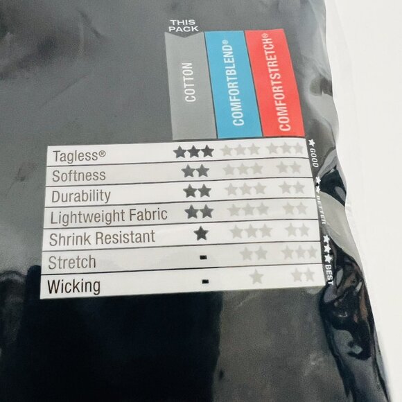 Hanes Men's Grey Black 4 Tagless Boxer Brief XL 40-42 Comfort Waist Soft Wicking - Picture 8 of 12